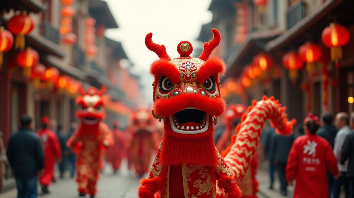 Cabalgata de Año Nuevo Chino en Torrent con dragones y trajes tradicionales