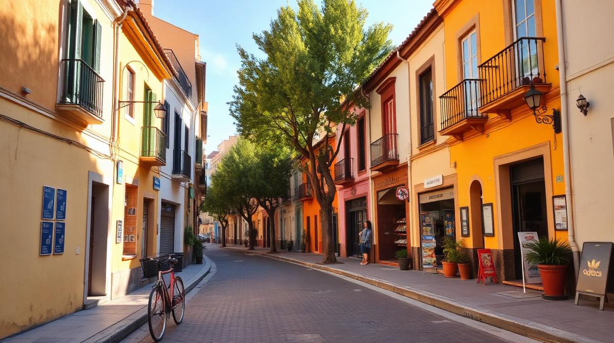 Rustige straat in de wijk Benimaclet in Valencia