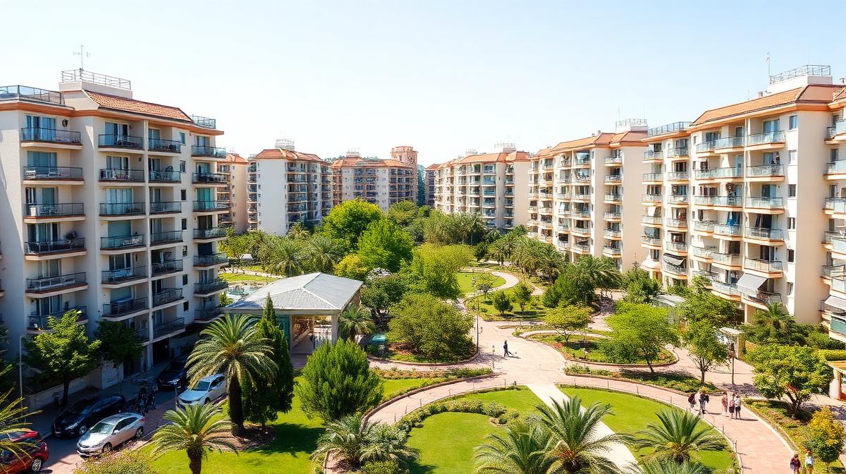 Woonwijk Campanar met groene zones in Valencia