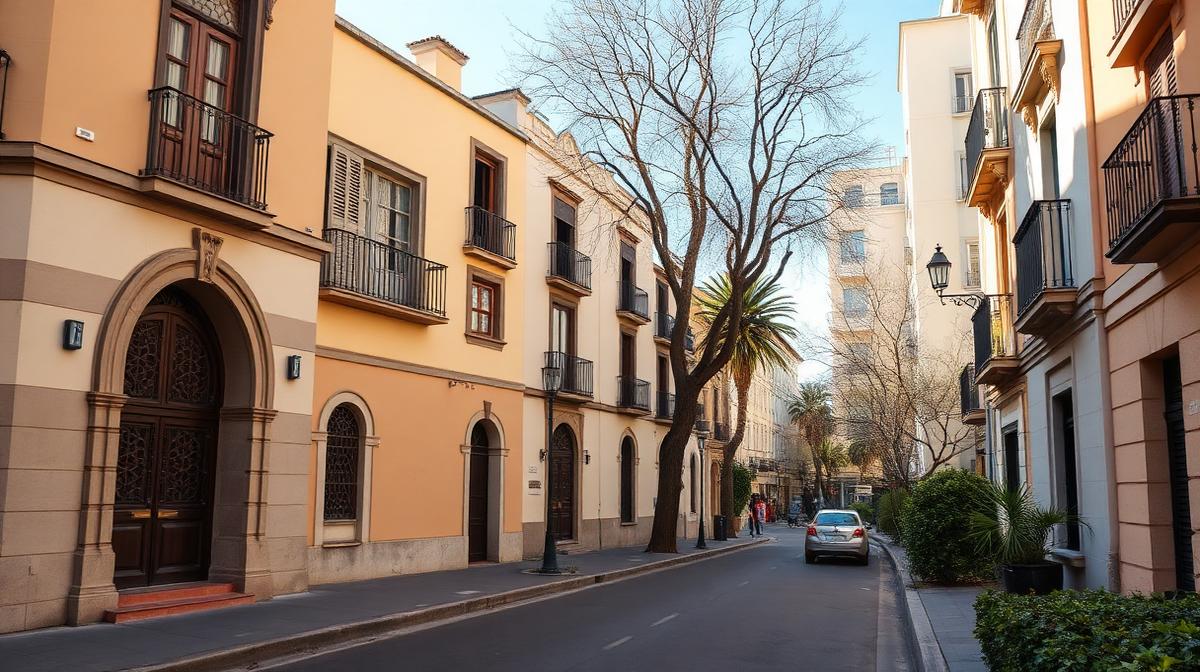 Woonstraat in de wijk Extramurs in Valencia